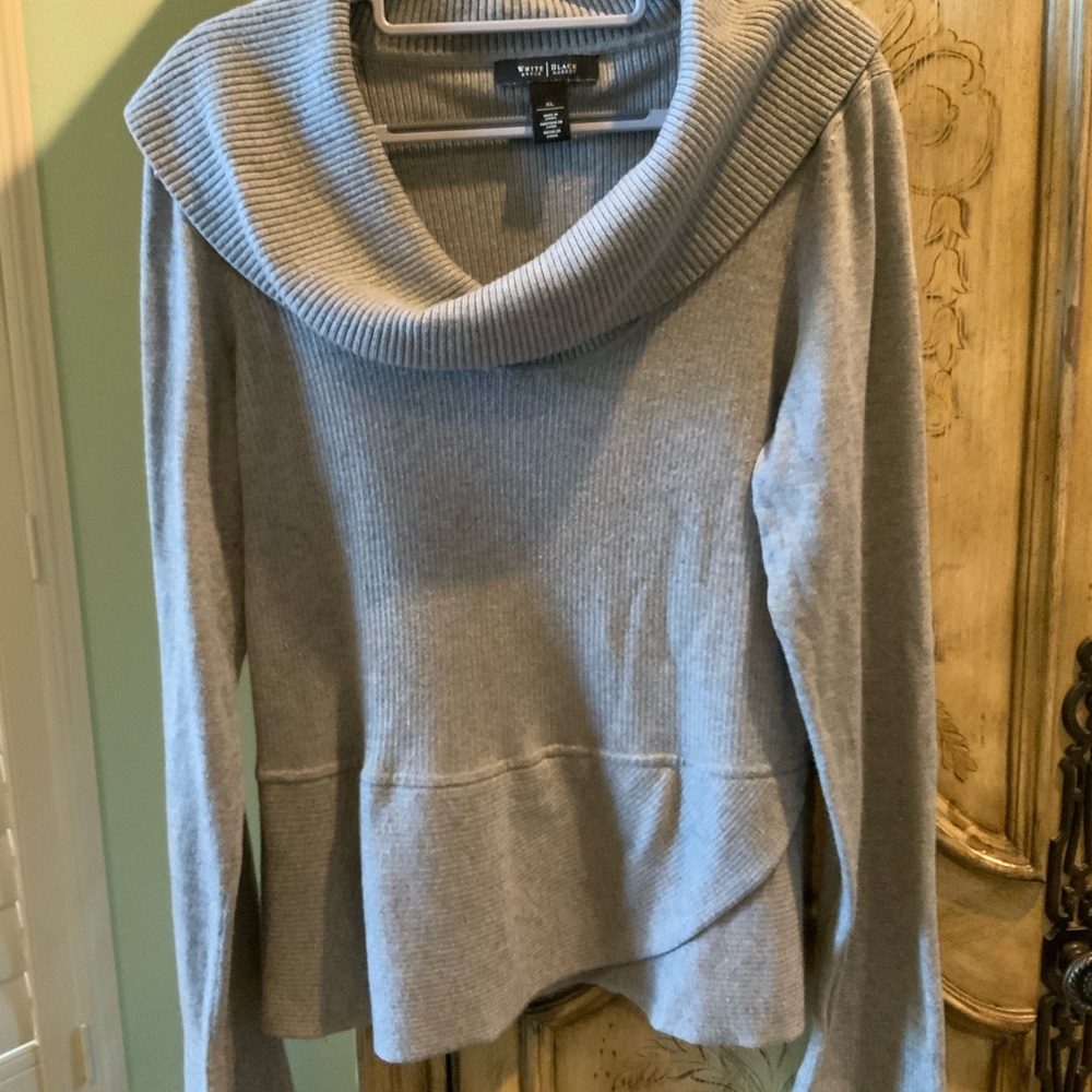 Gray Cowl Neck Sweater